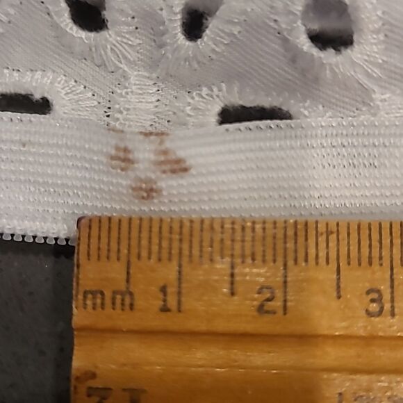 Just fabric sz 1X white eyelet dress with swing skirt, lined - Picture 6 of 13